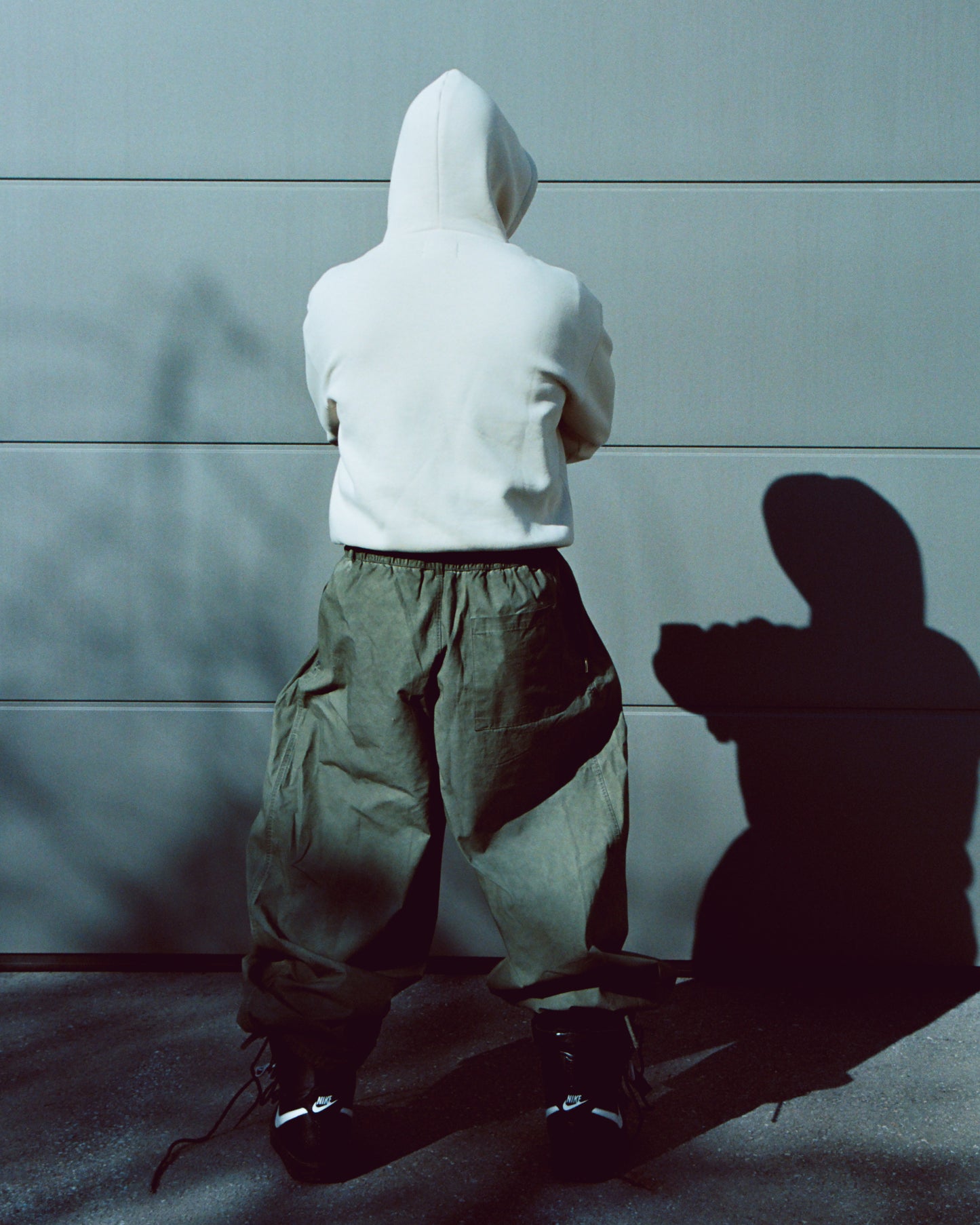 ''Washed Olive'' Pleated Ripstop Pant