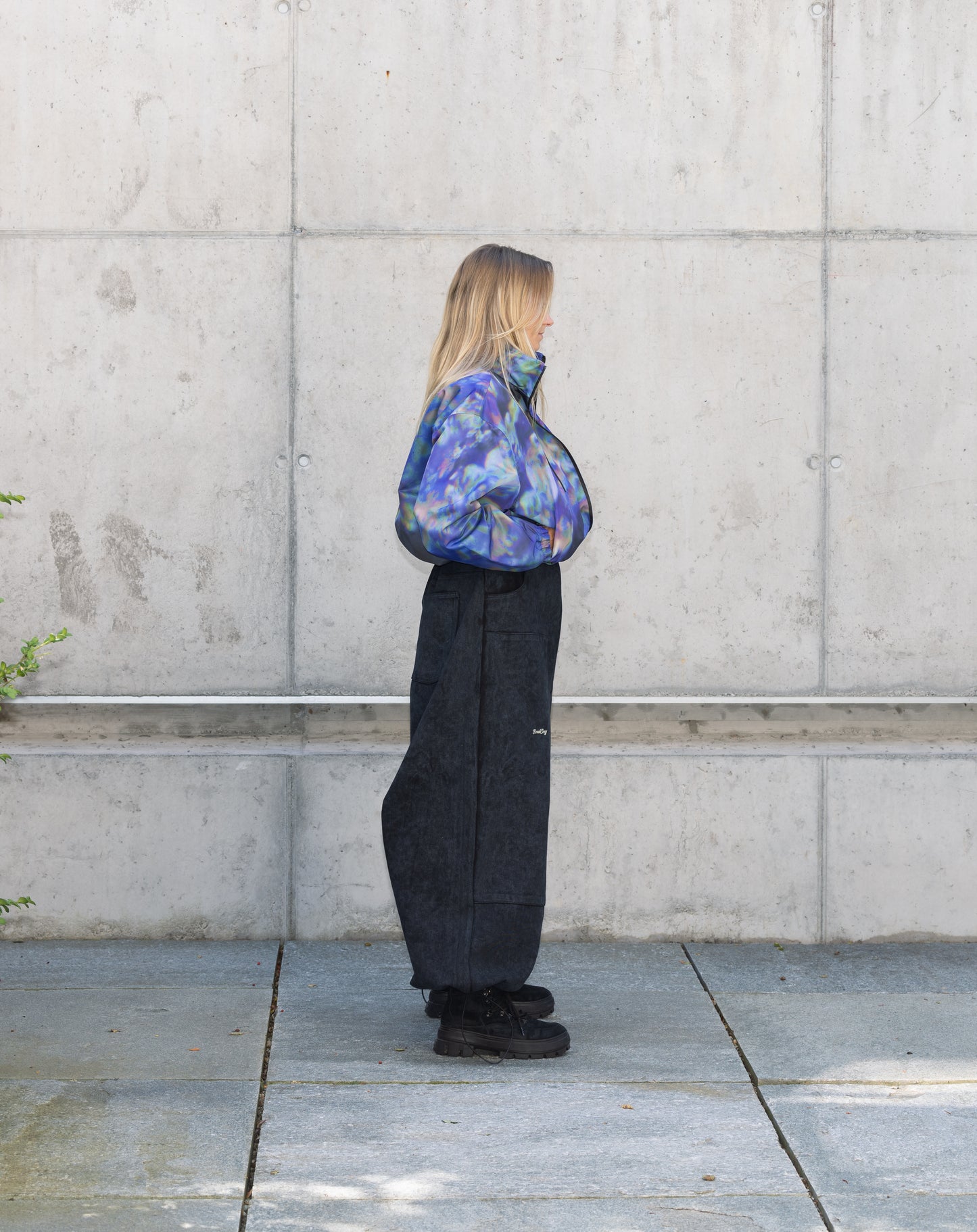 Black Washed Double Knees