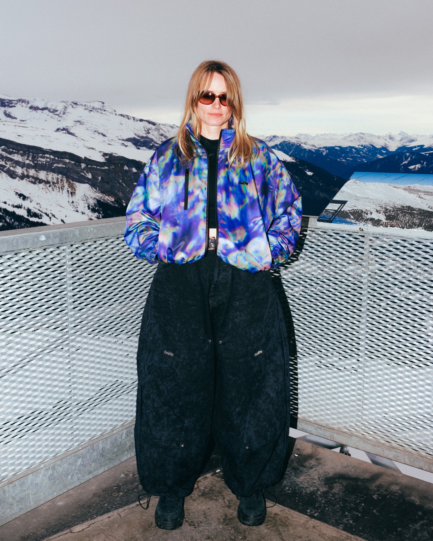 Black Washed Double Knees