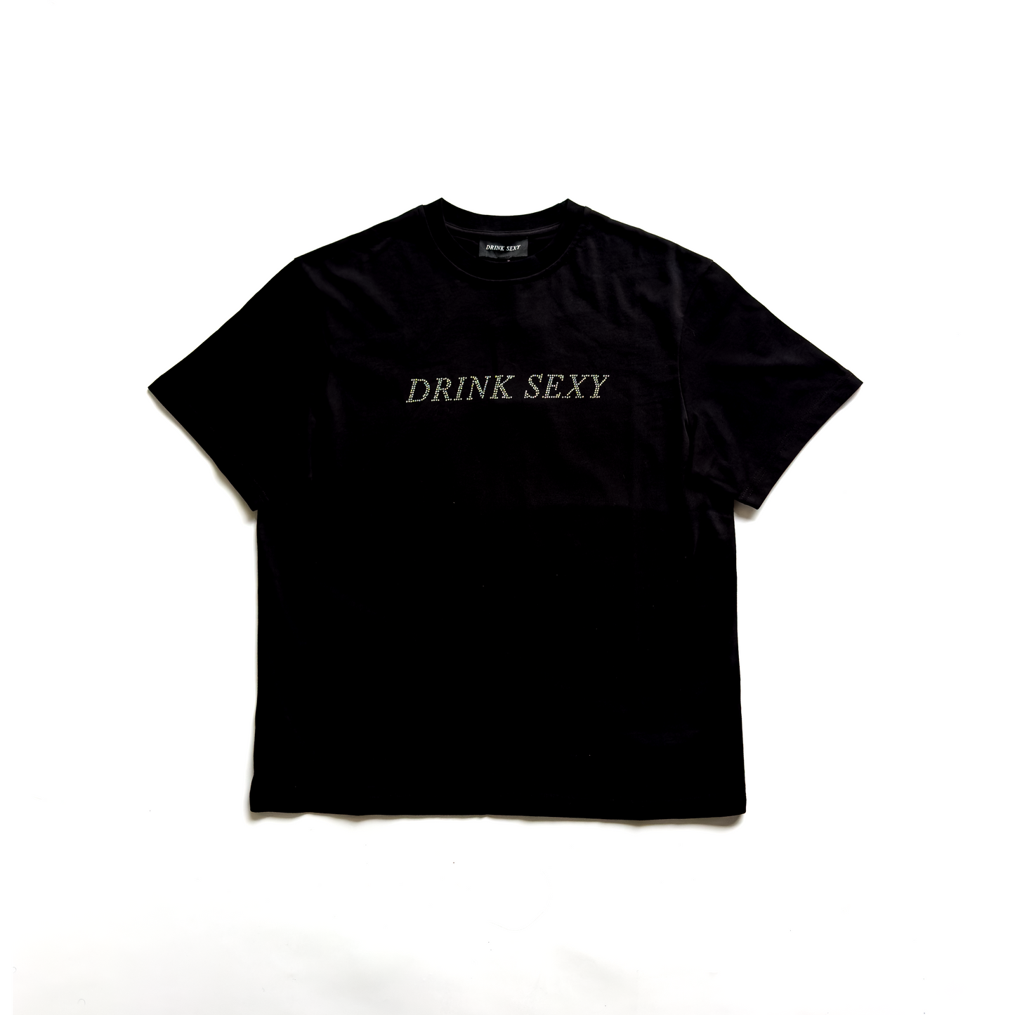 Black Heavyweight ''Drink Sexy Rhinestones'' T