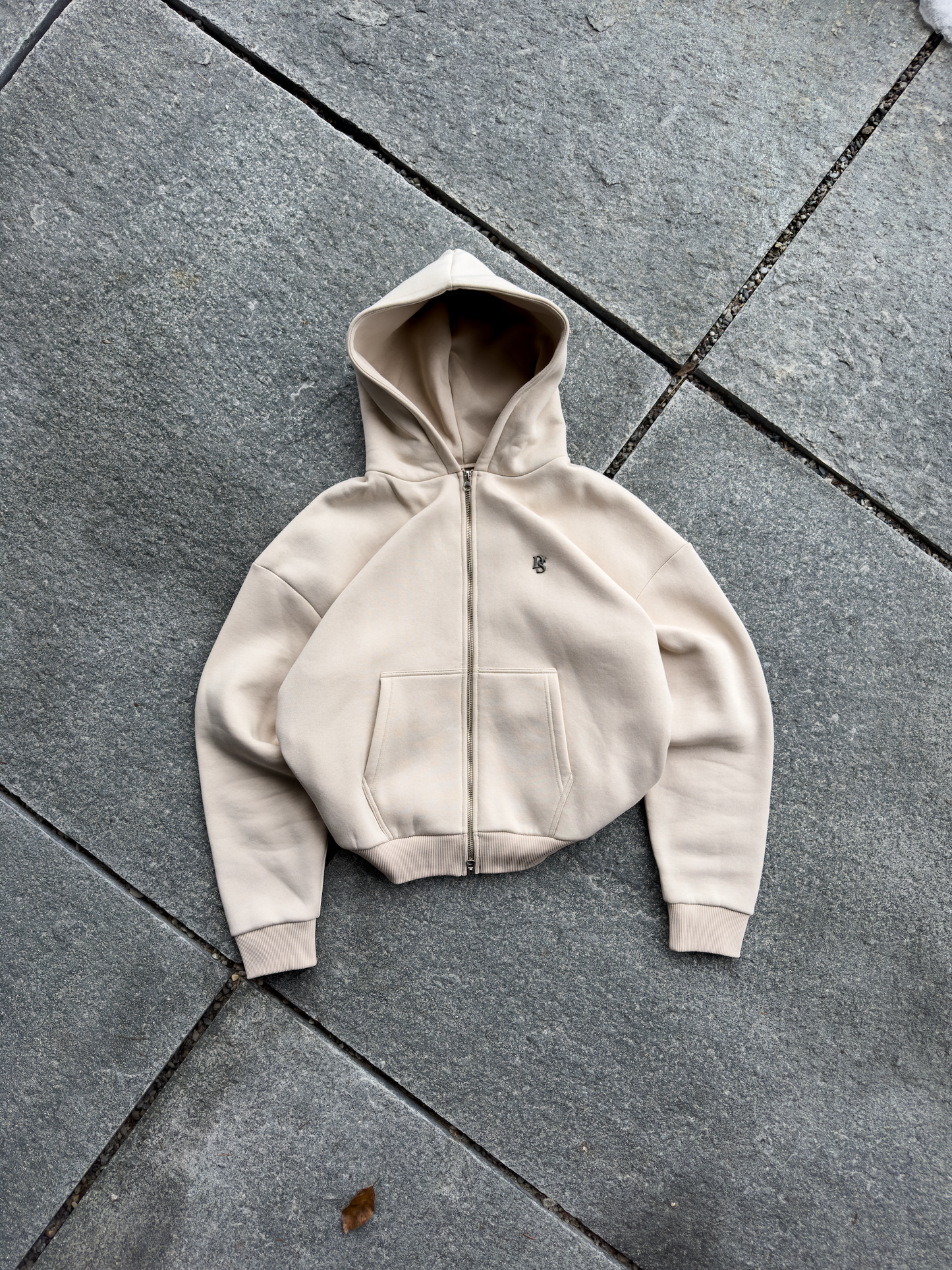 Creamy Heavyweight Zipper Hoodie