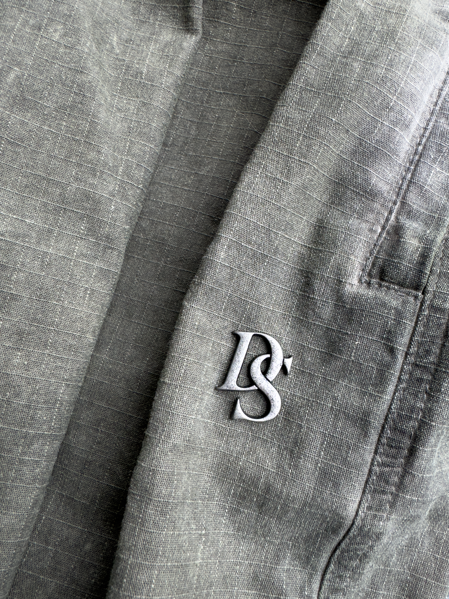 ''Washed Olive'' Pleated Ripstop Pant