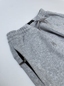 Grey Crushed Velvet Pant