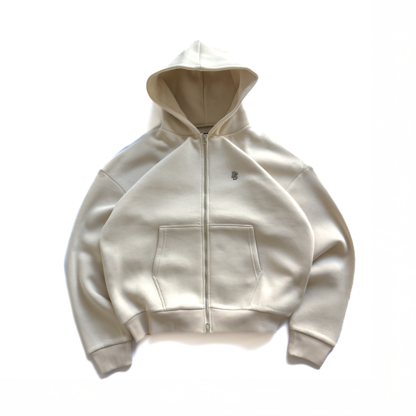 Creamy Heavyweight Zipper Hoodie