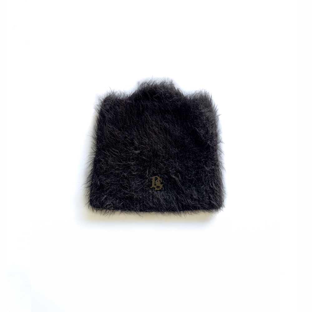 Black Furry Beanie