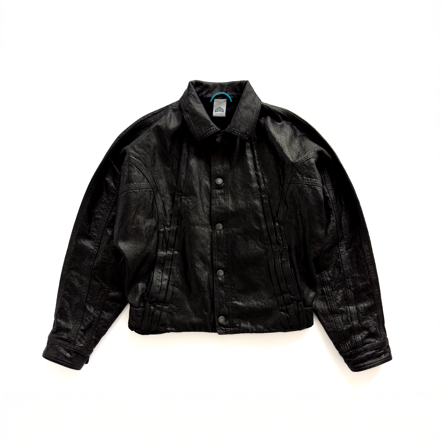 Jeans Waxed Leather Jacket
