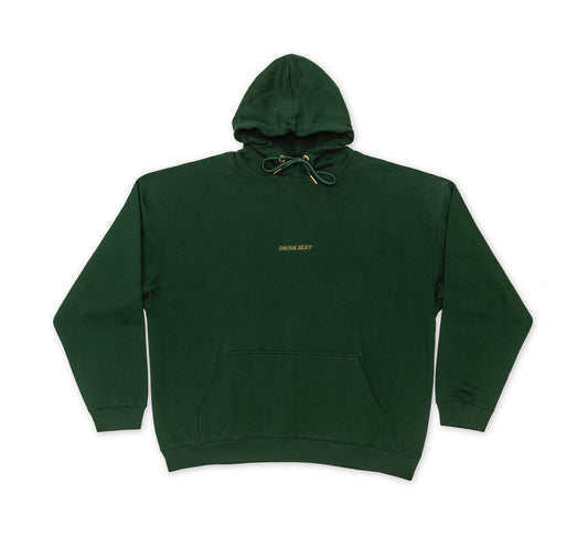 Dark Green Hoodie '' Golden Shiny Diamond Print''