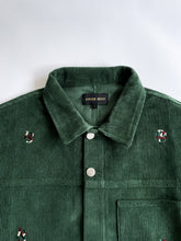 Charger l&#39;image dans la galerie, Dark Green Cords Light Jacket &#39;&#39;Overall DS Embroideries&#39;&#39;