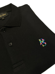 Black Polo ''Rainbow DS Embroidery''