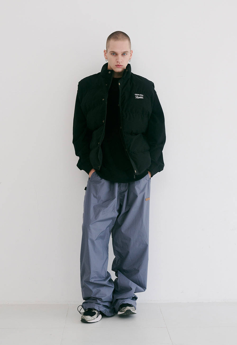 DS x BSRABBIT PUFFER GILLET BLACK